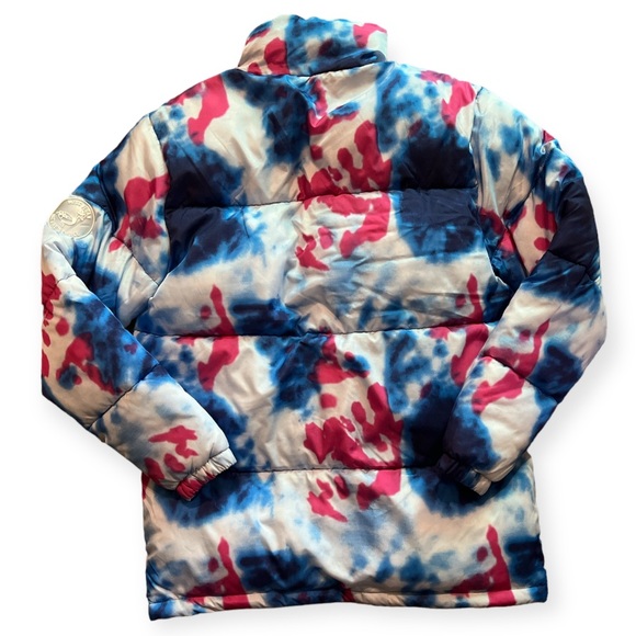 WESC | Swedish Tie Dye Puffer Jacket in Classic Blue - Picture 2 of 5
